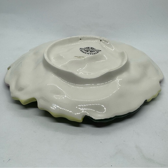 Fitz & Floyd Essentials Hand Painted Ceramic Plate Depicting Cat & Ornaments - Picture 3 of 5